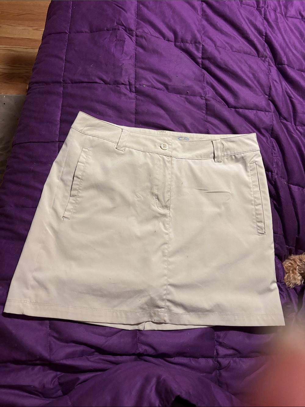 Champion Beige Women's Skort with Front Button Detail